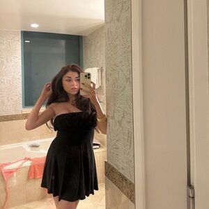 Strapless Black mini dress